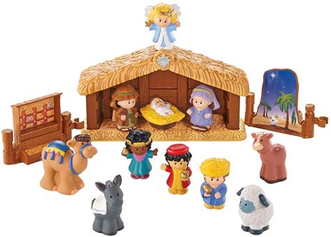 fisher price little people christmas nativity|little people nativity set walmart.